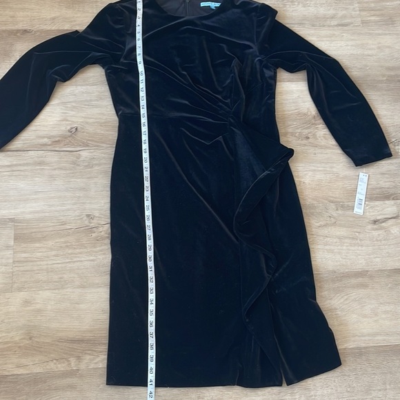 NWT Antonio Melani Black Velvet Dress sz 12 - Picture 5 of 12